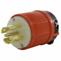 Ac Works NEMA L21-30P 30A 3-Phase 120/208V 3PY, 5-Wire Locking Male UL, C-UL Approval in Orange ASL2130P